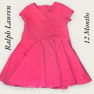 Ralph Lauren Girls Pink Dress Size 12 months